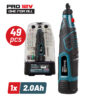 BORMANN Pro BBP2450 Περιστροφικό Πολυεργαλείο με Ρύθμιση Ταχύτητας 12V 10 BBP2450