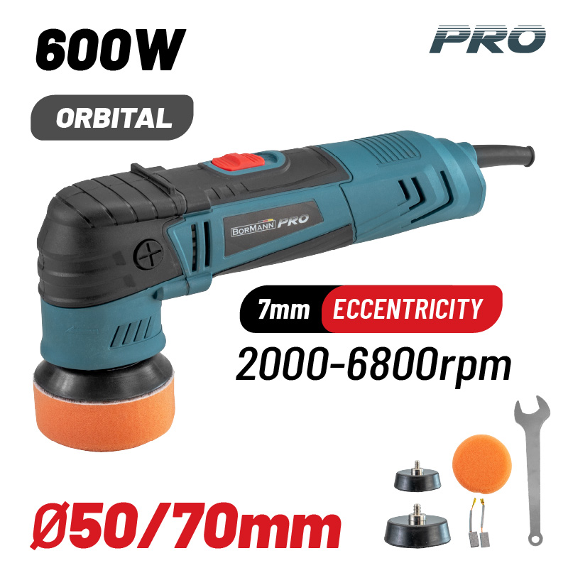 BORMANN Pro BCP3050 Αλοιφαδόρος Έκκεντρος 600W,50mm/75mm,2000-6800Rpm,με Προεκκίνηση 1 BCP3050
