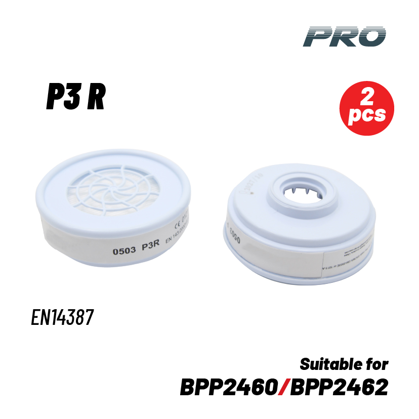 BORMANN Pro BPP2468-2 Φίλτρο Μάσκας Σκόνης P3 R 2τμχ,Άσπρο (Κατάλληλο για BPP2460-BPP2462) 1 BPP2468-2